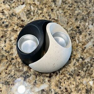 PartyLite ying yang twin flame 🔥 Candle holder